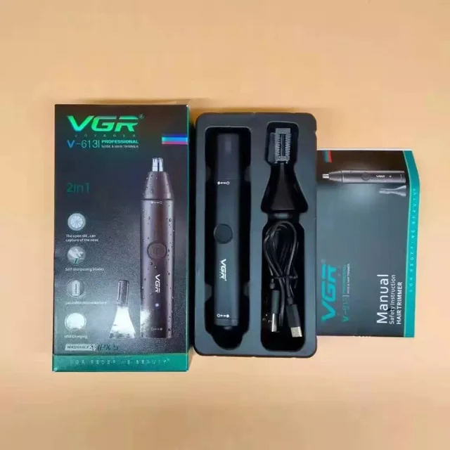 ماشین اصلاح موی سر و صورت وی جی ار مدل V-613 با تیغه استیل ضدزنگ، ضدآب، نحوه اصلاح چرخشی،  103018856