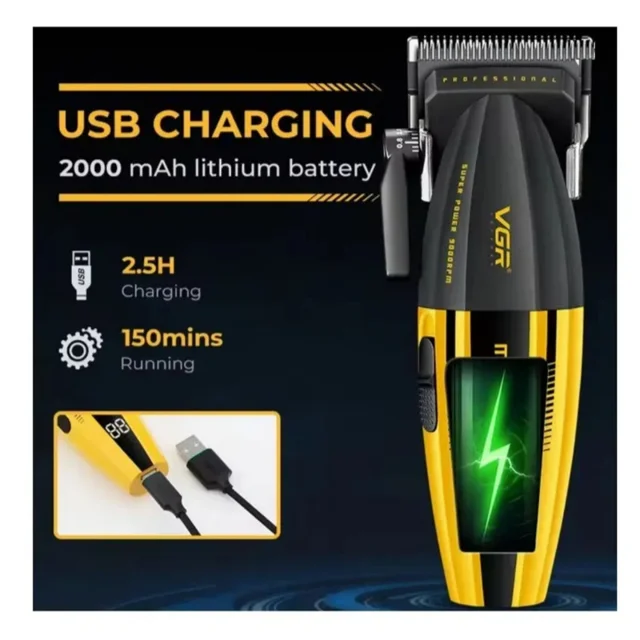 ماشین اصلاح موی سر و صورت شارژی وی جی ار مدل V-285 102561779
