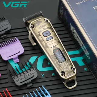 ماشین اصلاح موی سر و صورت وی جی آر مدل V-005 با تیغه کربن استیل و متالوژیک پودری، باتری لی 102561769