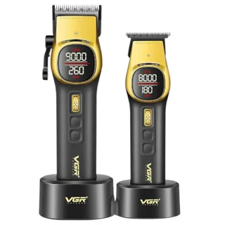 ماشین اصلاح موی سر و صورت شارژی وی جی ار مدل V-885 S2 مجموعه 2 عددی 103019118