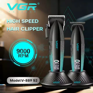 ماشین اصلاح موی سر و صورت شارژی وی جی ار مدل V-889 s2 مجموعه 2 عددی 102561906