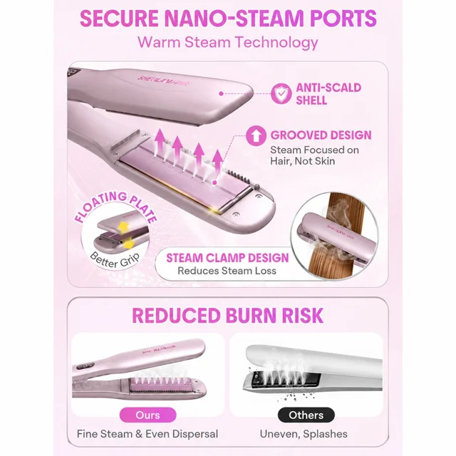 دستگاه اتو مو شیگلم مدل Sleek Chic Twist Kiss Flat Iron   با تکنولوژی ضد وز، برقی 102829781