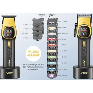 ماشین اصلاح موی سر و صورت شارژی وی جی ار مدل V-885 S2 مجموعه 2 عددی 103019128