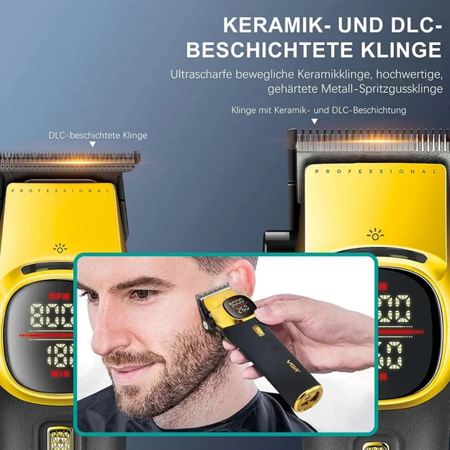 ماشین اصلاح موی سر و صورت شارژی وی جی ار مدل V-885 S2 مجموعه 2 عددی 103019124