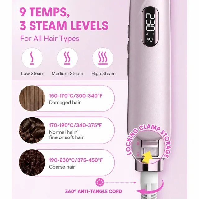 دستگاه اتو مو شیگلم مدل Sleek Chic Twist Kiss Flat Iron   با تکنولوژی ضد وز، برقی 102829782