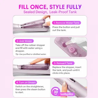 دستگاه حالت‌دهنده مو شیگلم مدل Hydra Shot Steam Blowout Brush Pro سایز 38 میلی‌متر با تکنو 102829792