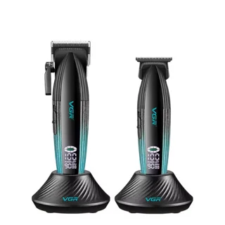 ماشین اصلاح موی سر و صورت شارژی وی جی ار مدل V-889 s2 مجموعه 2 عددی