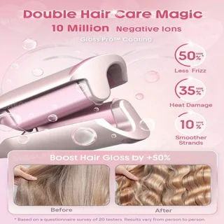 فر کننده مو شیگلم مدل cuppid,s charm Beach Babe Hair Waver سایز 25 با پوشش سرامیک و تنظیم  102100846
