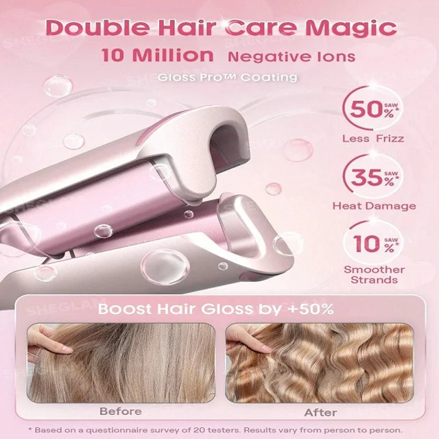 فر کننده مو شیگلم مدل cuppid,s charm Beach Babe Hair Waver سایز 25 با پوشش سرامیک و تنظیم  102100846