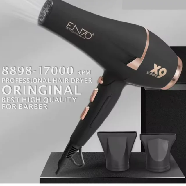 سشوار حرفه‌ای انزو پروفیشینال مدل X9 با موتور AC 2800 وات، فناوری تولید یون، المنت سرامیکی 102791528