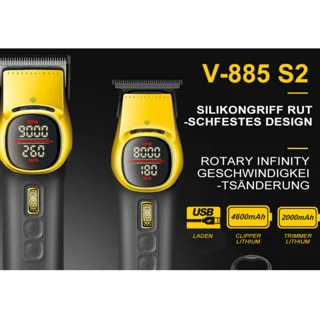 ماشین اصلاح موی سر و صورت شارژی وی جی ار مدل V-885 S2 مجموعه 2 عددی 103019122