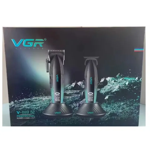ماشین اصلاح موی سر و صورت شارژی وی جی ار مدل V-889 s2 مجموعه 2 عددی 102561909